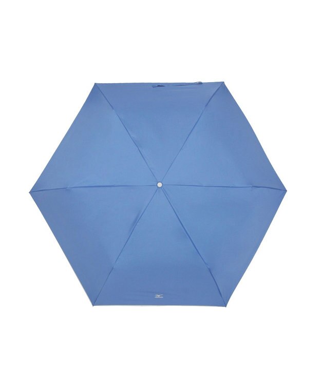 MOONBAT MIZUNO  (ミズノ) 無地 ロゴ 日傘 折りたたみ傘 パラソル 晴雨兼用 ユニセックス  軽量 一級遮光 遮熱効果 遮光率100% UV遮蔽100% スカイブルー