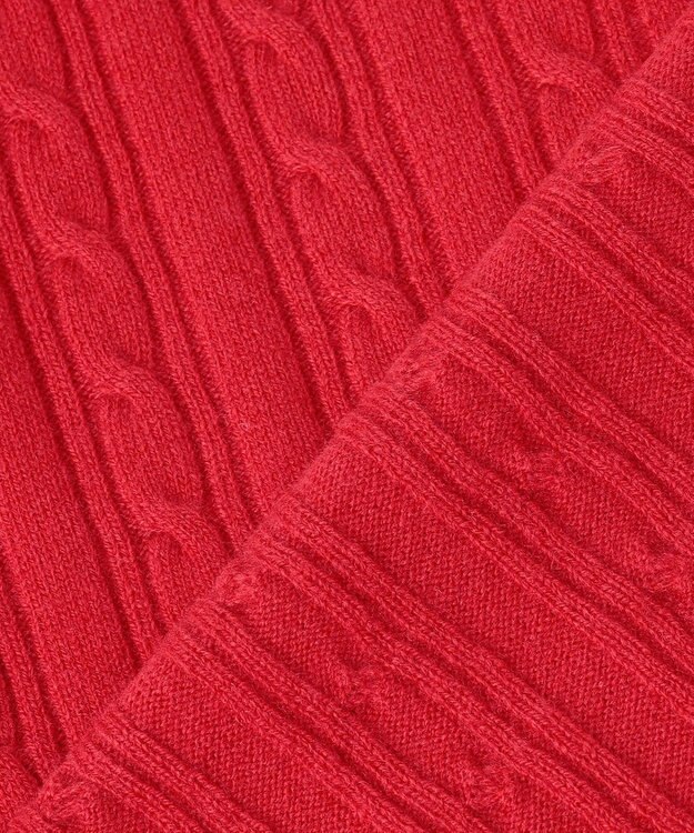 J.PRESS LADIES L WOOL BLEND AIR ハイネック ニット チェリーレッド系