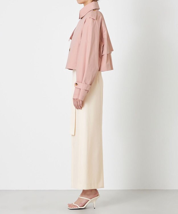 NAVE 【Nave・撥水加工】ショートトレンチ ジャケット ピンク系