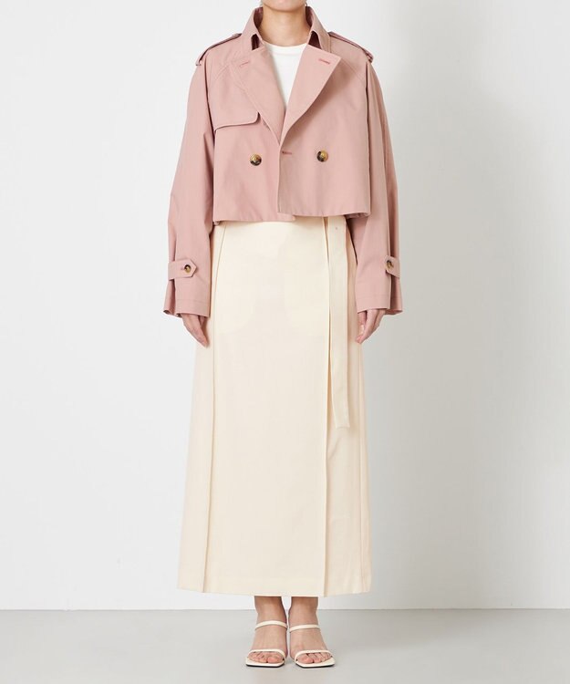 NAVE 【Nave・撥水加工】ショートトレンチ ジャケット ピンク系