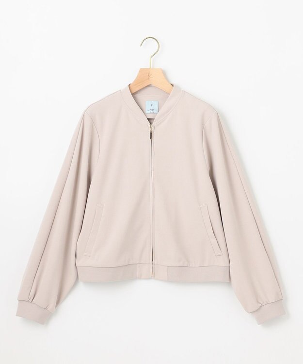 組曲 【ご好評につき追加生産！】ジョーゼットジャージー ブルゾン ベージュ系