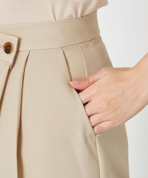 NAVE 【Nave・セットアップ可】ウールポリエステルツイルパンツ ベージュ系