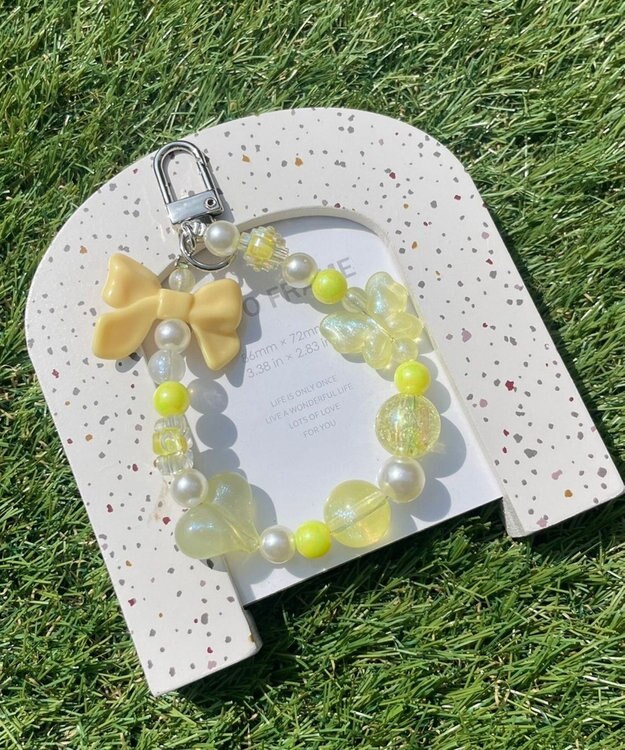 WEGO ビーズフープキーホルダーH イエロー