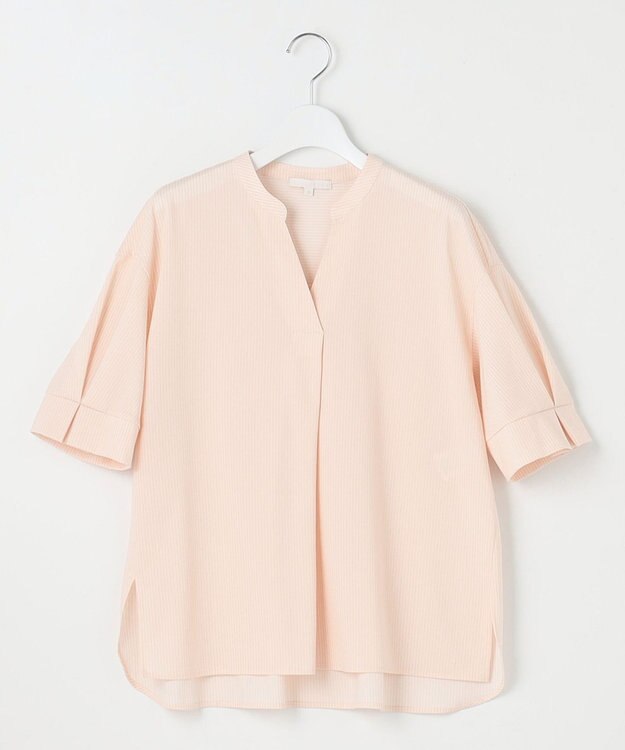 自由区 【WEB限定・洗える】トリコットジャージー カットソー シェルストライプ