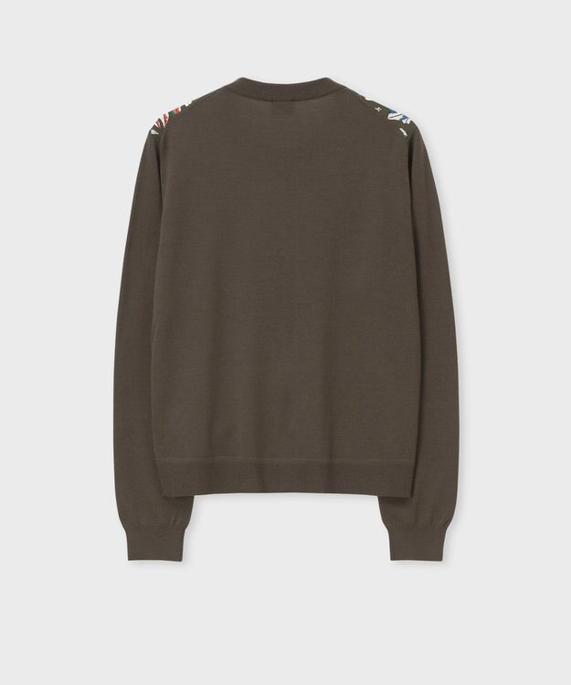 Paul Smith Number Floral コンビ カーディガン カーキ