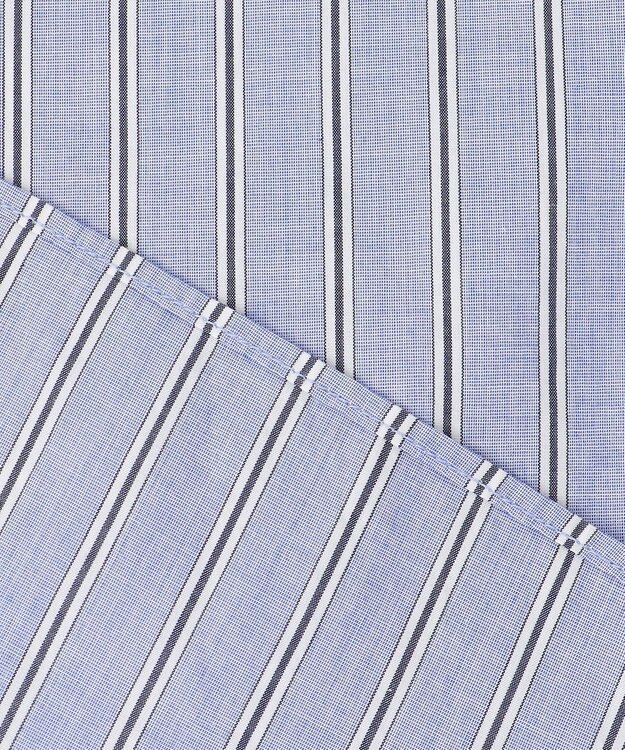 J.PRESS YORK STREET 【UNISEX】タイプライターストライプ バンドカラーシャツ サックスブルー系1