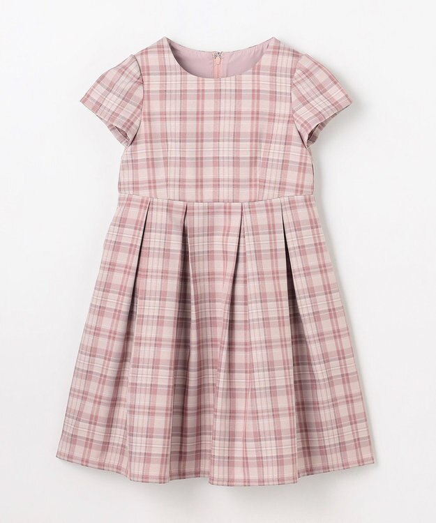 ANY KIDS 【2点セット】セーラージャケット+チェックワンピース ピンクベージュ