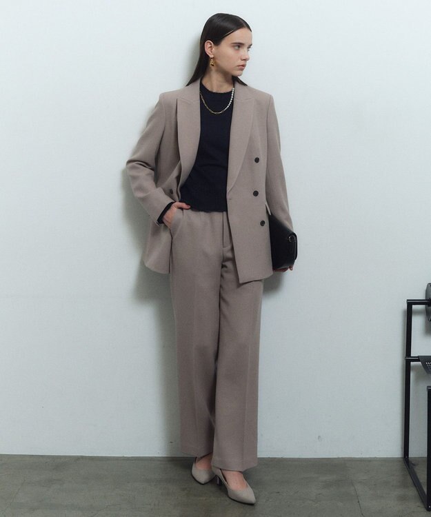 BEIGE， BUNNELL / ウールタブボタンストレートパンツ L.Taupe