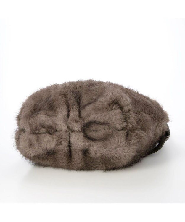 UNBILLION カシュカシュ cachecache / リボンワンハンドルエコファービッグバッグ ブラウン