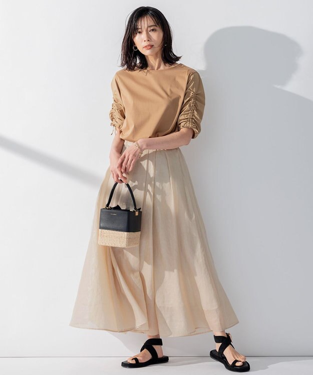 23区 VIOLAd'ORO MIRO スクエアバスケット バッグ ブラック