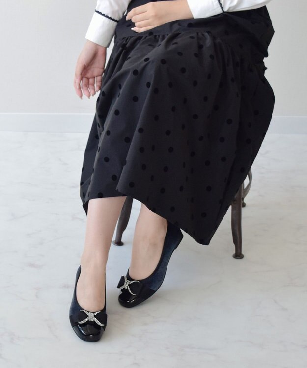 Bridget Birkin ＜3E＞【Bridget Birkin Walk】ジュエリーリボンウォーキングパンプス グレー雑材