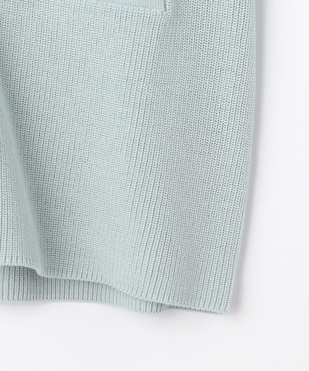 J.PRESS LADIES ORGANIC GASS COTTON クルーネック カーディガン スモーキーミント系