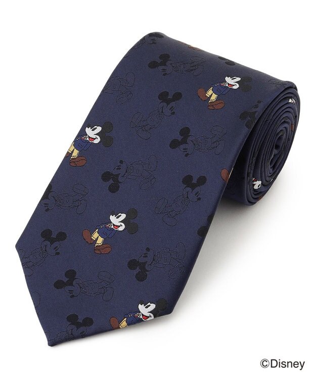 J.PRESS MEN 【DISNEY COLLECTION】シルクレップジャガード ネクタイ / ミッキーマウス ネイビー系