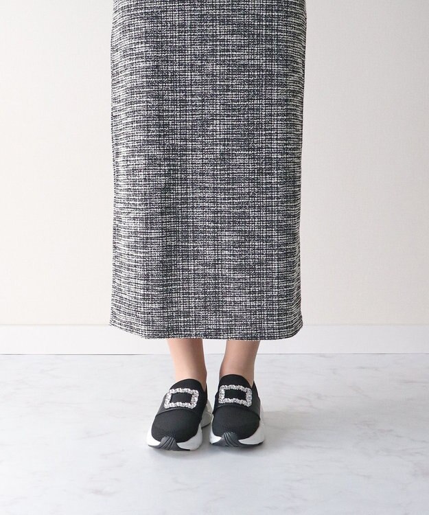 Bridget Birkin 【Bridget Birkin】ビジューバックルニットスニーカー ブラック