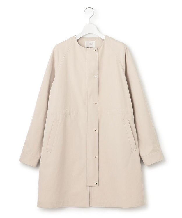 23区 【撥水加工】ライトツイル ノーカラーコート ベージュ系