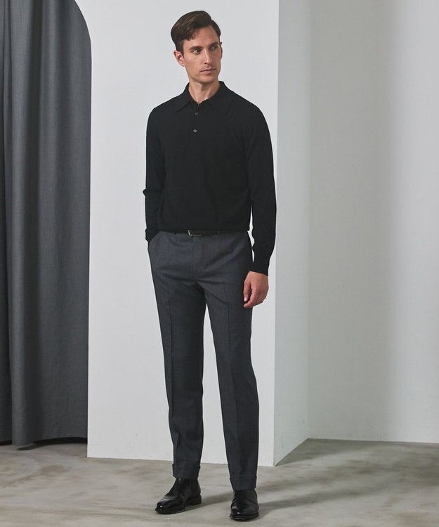 GOTAIRIKU セットアップカラー有【洗える/ストレッチ/シワになりにくい】ZERO TRIA ウォッシャブルパンツ(25年モデル) ライトグレー(セットアップジャケット有)