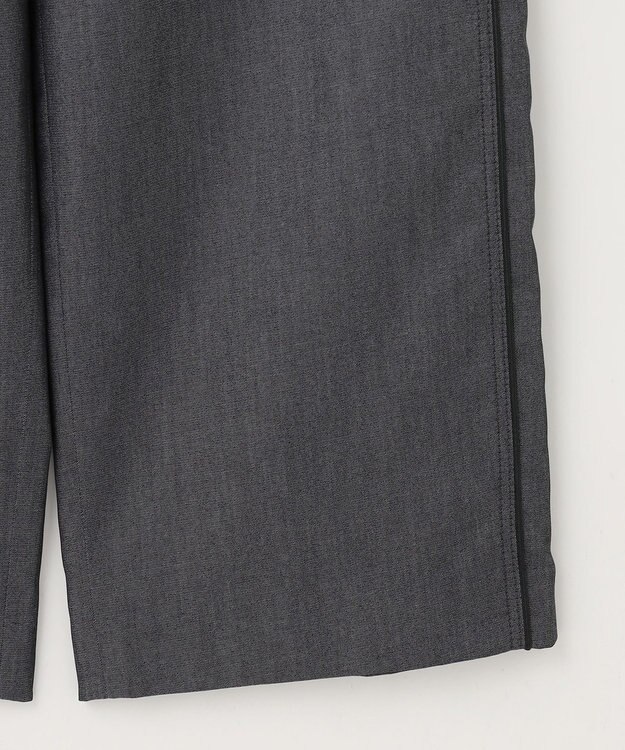 J.PRESS LADIES L 【洗える・防シワ・速乾】ツイルシャンブレー ワイド パンツ ブラックシャンブレー系