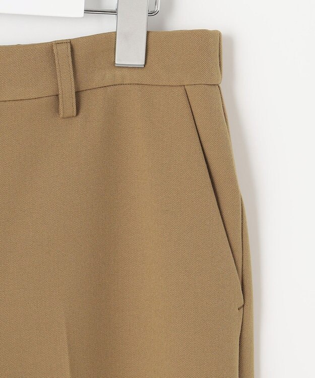 自由区 L 【WEB限定カラーあり/洗える/撥水加工】TRギャバ ワイドクロップドパンツ キャメル系