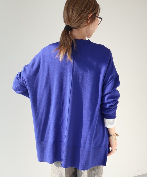 AMERICAN HOLIC バイパチＶネックワイドニットカーディガン Blue