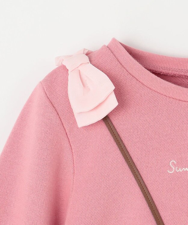 ANY KIDS 【すみっコぐらし】ポシェット トレーナー ピンク×しろくま