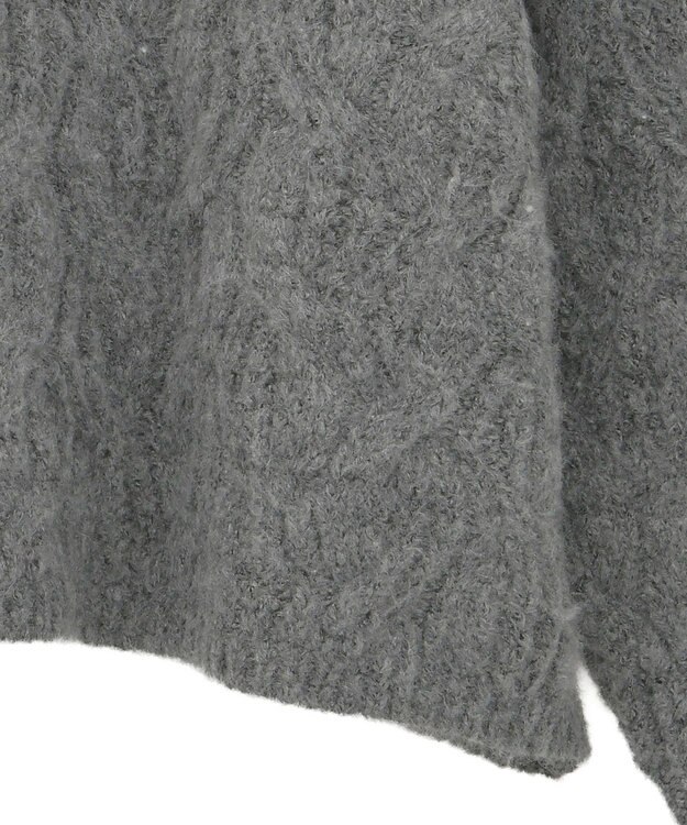 Green Parks ふわふわケーブルニットプルオーバー Gray Mixture