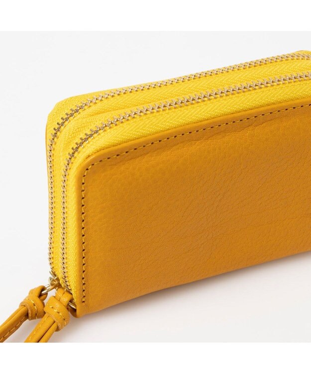 UNBILLION ペルケ perche / イタリアンレザー・ジャバラカードキーケース マスタード