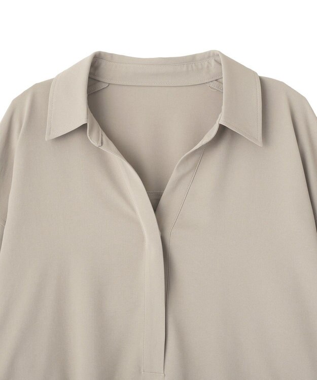 YECCA VECCA 【2点SET】スキッパーデザインセットアップ Gray Beige