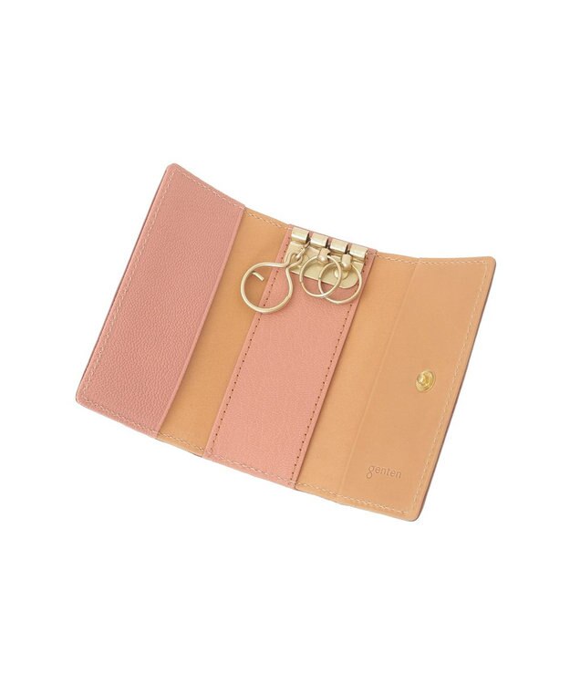 genten フレスコ キーケース ピーチベージュ