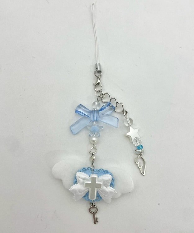 WEGO クロスエンジェルキーホルダー サックス