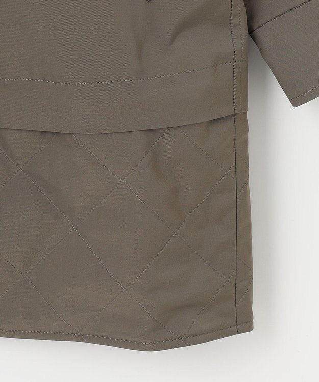 自由区 L 【撥水加工/洗える】キルトコンビアウター ダークブラウン系