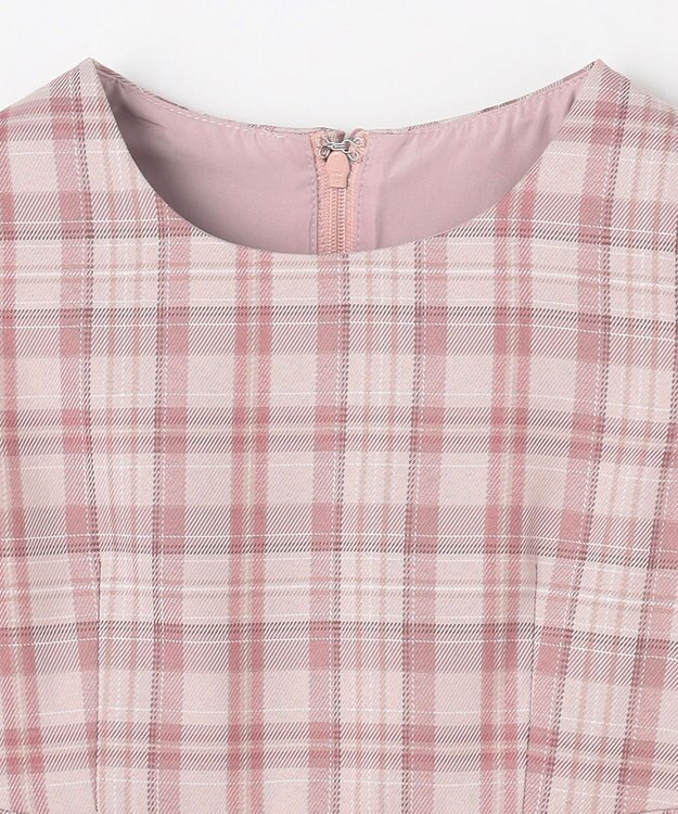 ANY KIDS 【2点セット】セーラージャケット+チェックワンピース ピンクベージュ