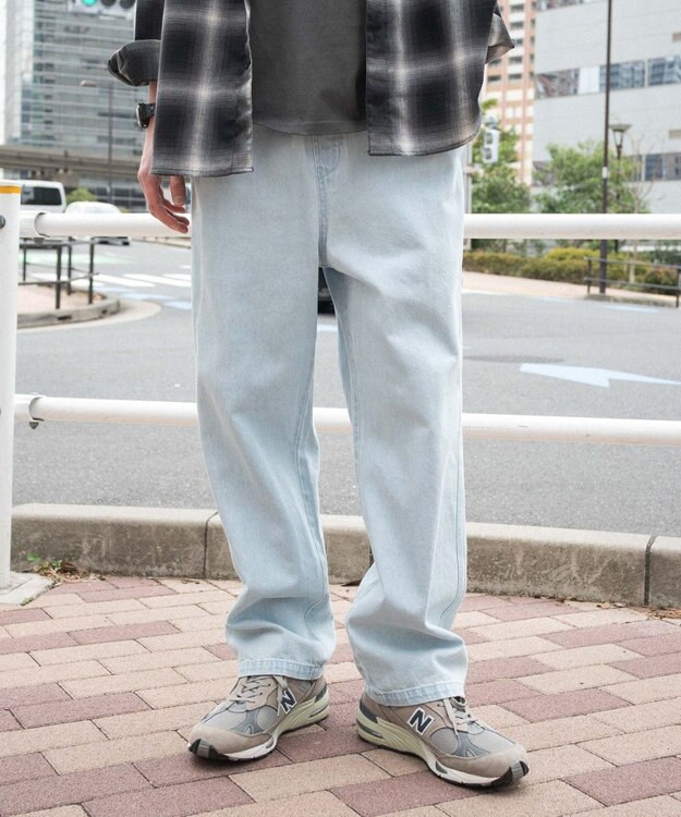 WEGO 【ウエストゴム/SMLサイズ展開】デニムイージーストレートパンツ2