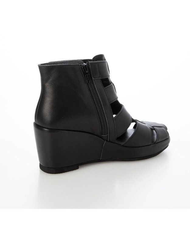 MODE ET JACOMO <D'ICI>グラディエーターウエッジブーツサンダル ブラック