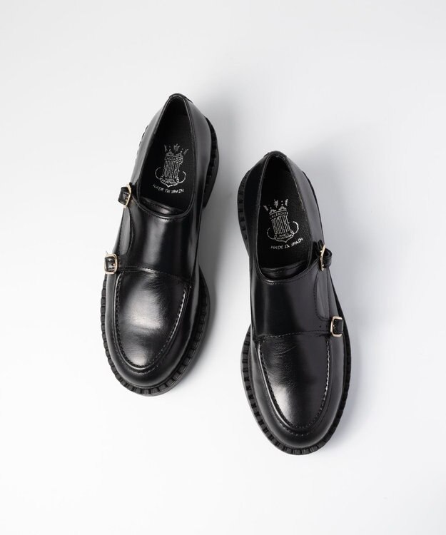 BONTRE 【BONTRE/ボントレ】厚底ダブルモンクシューズ ブラック