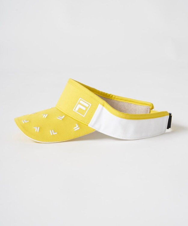 FILA GOLF／marie claire 【FILA GOLF】 総柄サンバイザー イエロー