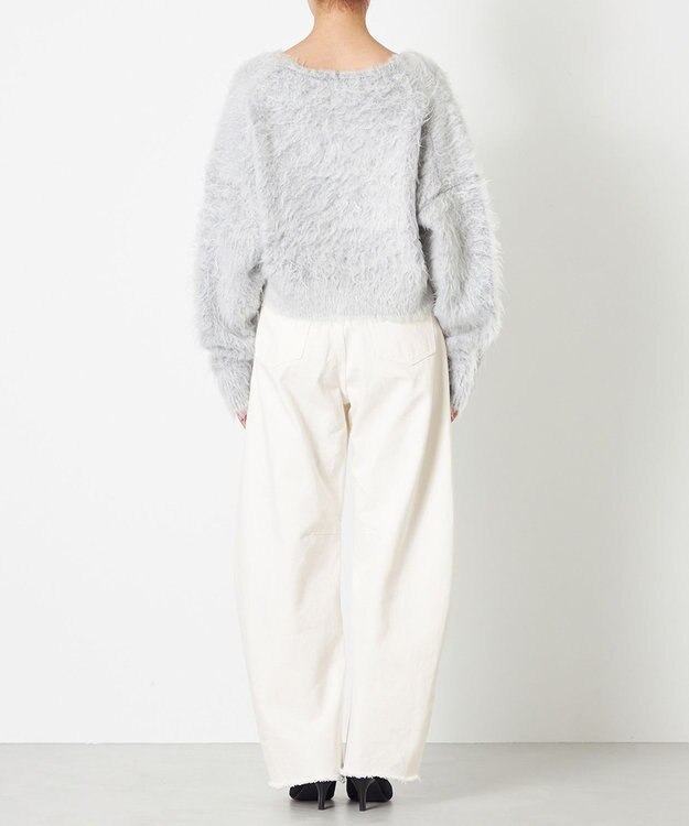 NAVE 【Nave】モヘアシャギーニットトップス ライトグレー系