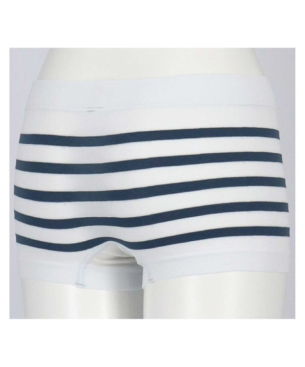 une nana cool S～LLまでワンサイズ設計 びよ～んと伸びるショーツ B4N ボーダー WH