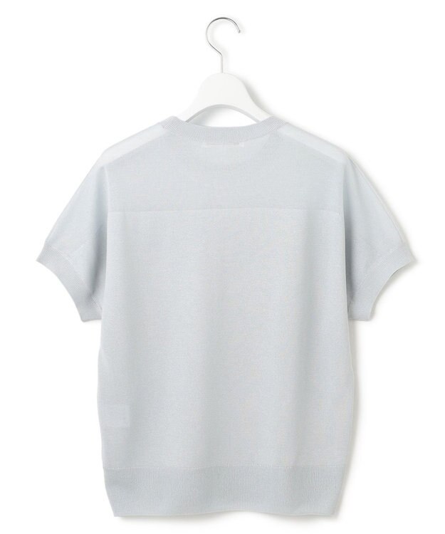 23区 【洗える】シャイニーシアー ドルマン ニット スカイブルー系