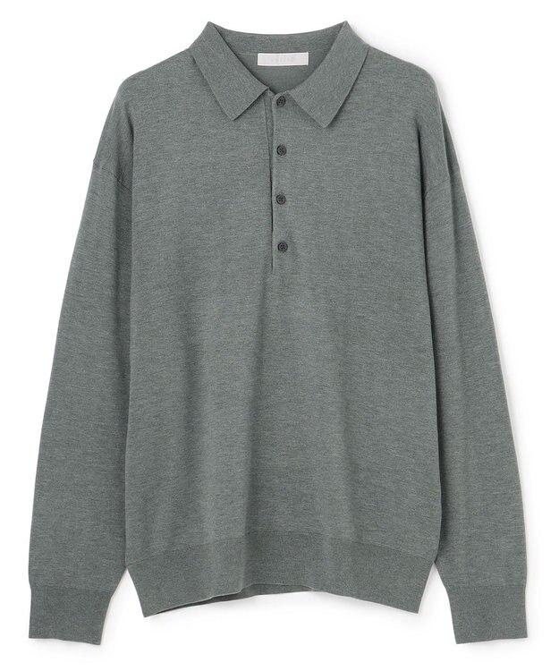 UNFILO MENS 【男女兼用】ソフトサーモ アンチピリングニット ポロ チャコール