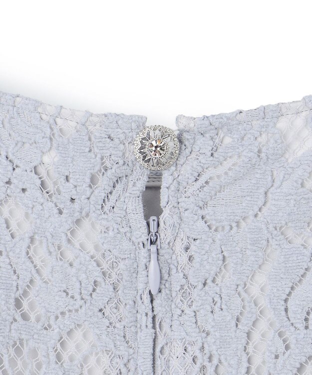 23区 L 【APPLAUDIR】モールフラワーレース ドレス サックスブルー系