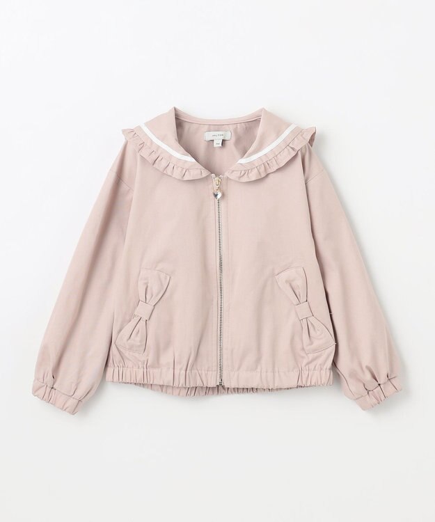 ANY KIDS セーラーカラーブルゾン ピンクベージュ