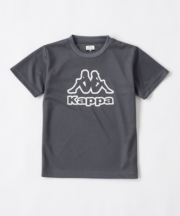 OP／FILA 【Kappa】セットアップ　ブランドロゴ入りトップス＋ショートパンツ チャコールグレー