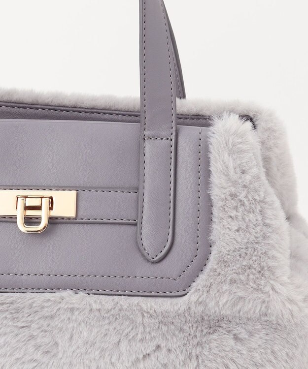 ANY SIS 【2WAY】ベルトメタルファートート バッグ ライトグレー