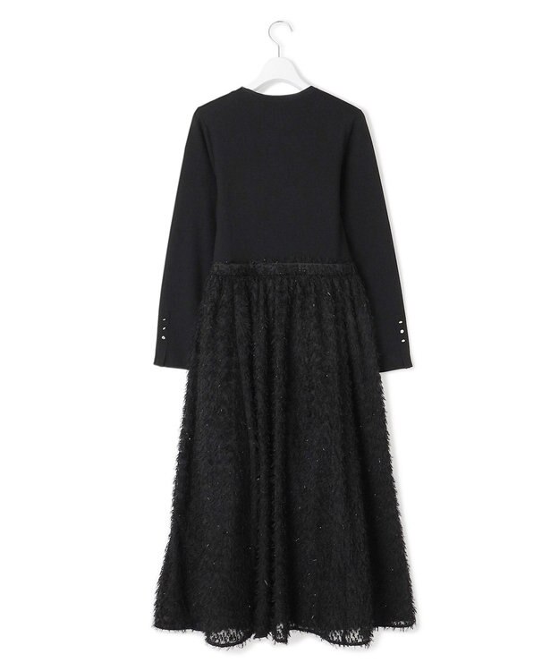 23区 【滝沢眞規子さん着用/一部店舗限定/洗える】ニットコンビジャカード ワンピース ブラック系