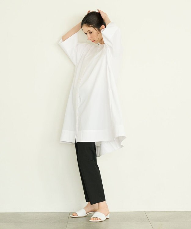 #Newans Aラインロングチュニック ホワイト