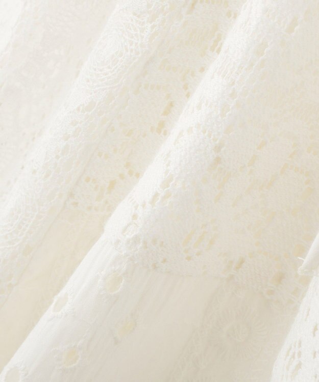 earth music&ecology 【セットアップ対応】【WEB・一部店舗限定】パッチワークレースキャミソール Off White