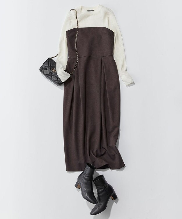 uncrave シアー リブ クルーネック ニット（uncrave STANDARD） オフ