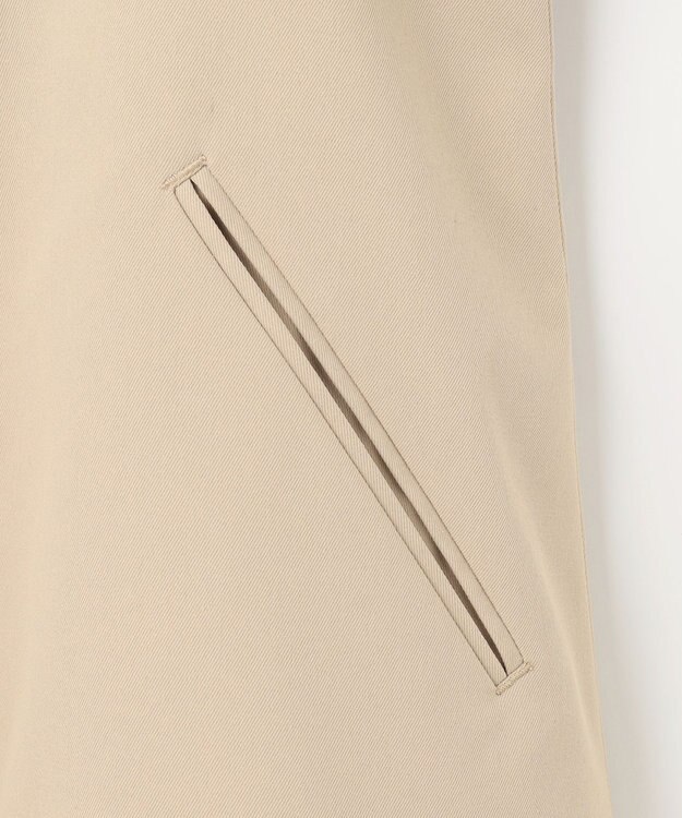 組曲 S コットンライクツイル ノーカラーショート丈コート ベージュ系