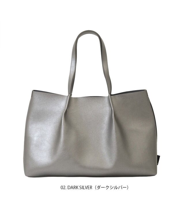 ROOTOTE 0188【オフィシャルストア限定】LT.ミディアム.レザレット.RTG-A 02：ダークシルバー