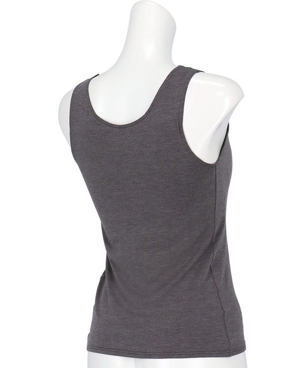 Wing カップ付きインナー あったか素材 ラク きれいなバストシルエット 【シンクロブラトップ】 ノースリーブ タンクトップ 秋 冬 ET1165 ウイング／ワコール ダークブラウン